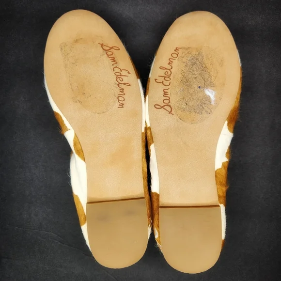 Sam Edelman Felicia Ballet Animal Fur Cow Print Size 6 - Picture 6 of 7